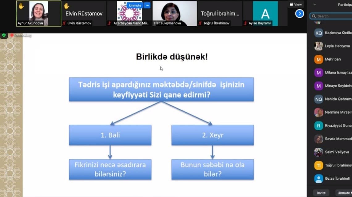 Gənc müəllimlərlə adaptasiya proqramı davam edir